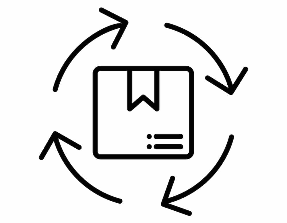 box with arrows inventory cycle count graphic