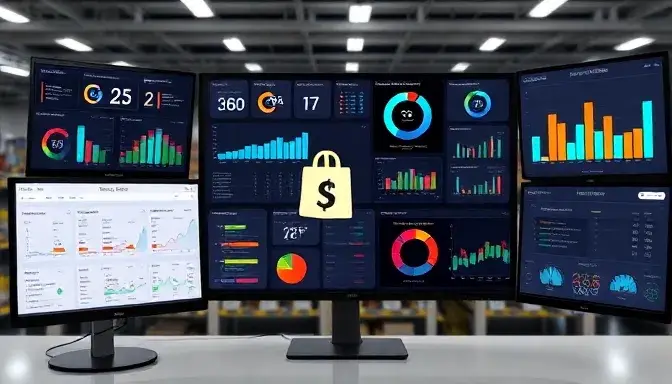 shopify management computer monitors